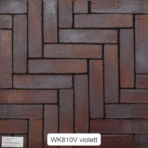 Клинкерная брусчатка Westerwaelder Klinker WK810V Violett/фиолетовый/ без фаски (240*55*52)
