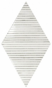 Настенная плитка / Equipe Ceramicas / /ромб стена/Rhombus Wall / /бамбу б&в 15.2x26.3глянец/Bambu B&W 15.2x26.3 глянец