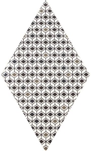 Настенная плитка / Equipe Ceramicas / /ромб стена/Rhombus Wall / /паттерн б&в 15.2x26.3глянец/Pattern B&W 15.2x26.3 глянец
