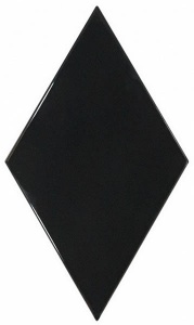 Настенная плитка / Equipe Ceramicas / /ромб стена/Rhombus Wall / /черный 15.2x26.3глянец/Black 15.2x26.3 глянец