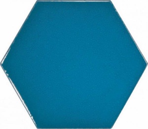 Настенная плитка / Equipe Ceramicas / /чешуя/Scale / /хексагон електрик синий 10.7x12.4глянец/Hexagon Electric Blue 10.7x12.4 глянец
