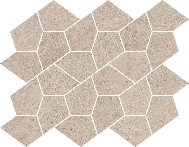 Керамогранит  / Италон / Italon / Eternum / Этернум/  Мозаика Крим Калейдо 35,6х27,6  / Cream Mosaico Kaleido 35,6х27,6