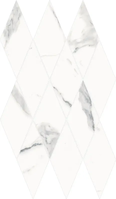 Керамогранит  / Италон / Italon / Stellaris / Стелларис / Мозаика Статуарио Уайт Даймонд 28х48  / Statuario White Mosaico Diamond 28х48