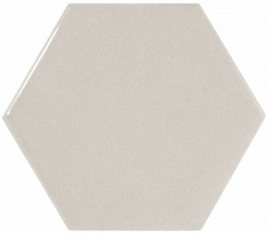 Настенная плитка / Equipe Ceramicas / /чешуя/Scale / /хексагон светлый серый 10.7x12.4глянец/Hexagon Light Grey 10.7x12.4 глянец