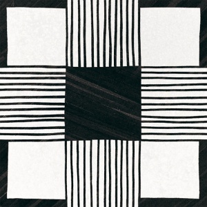 Керамогранит / Equipe / /каприке деко/Caprice Deco / /деко клотх б&в 20x20/Deco Cloth B&W 20x20