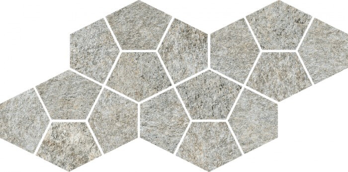 Керамогранит  / Италон / Italon / Magma / Магма/ Мозаика Сильвер Призм 41,3x20,5  / Silver Mosaico Prism 41,3x20,5