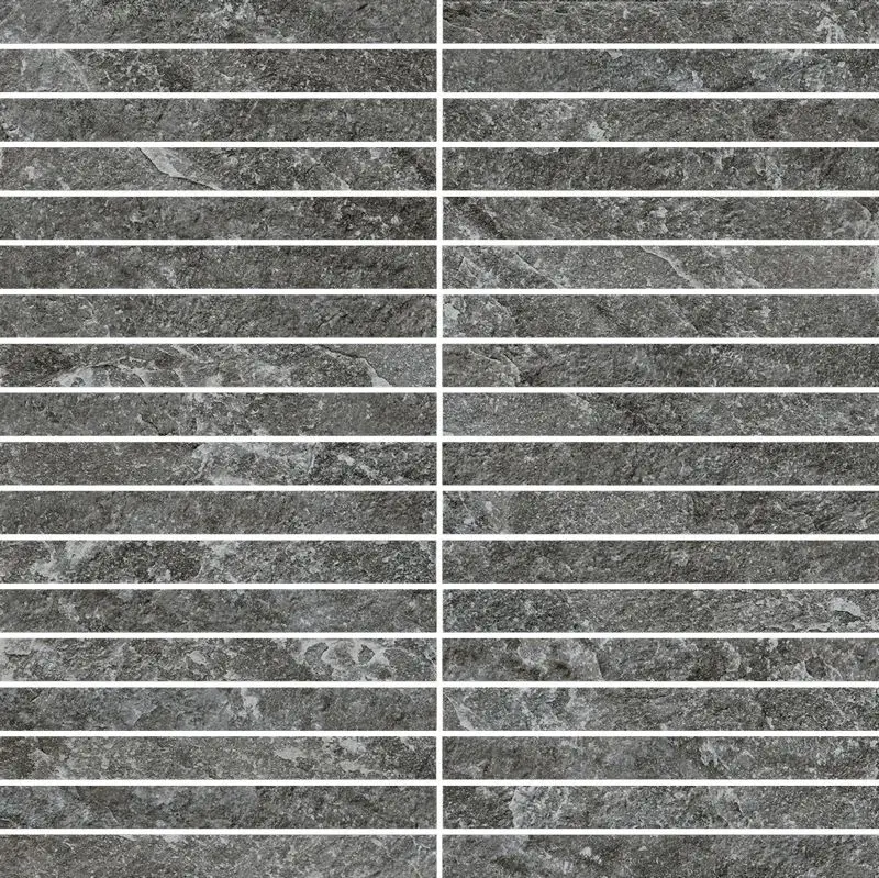 Керамогранит  / Италон / Italon / Magma / Магма/ Мозаика Фог Стрип 30x30  / Graphite Mosaico Strip 30x30
