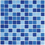 Blue wave-2 стеклянная мозаика 300*300
