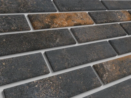 Клинкерная плитка ELEMENT KLINKER /  Эксклюзив Темный Металл матовый /Exclusive Metal Dark mat 6.5х24.5х0.9