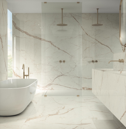 Керамогранит / Atlas Concorde / Марвел Шайн /Marvel Shine / Калакатта Престижио 30х60 силк/Calacatta Prestigio 30x60 silk