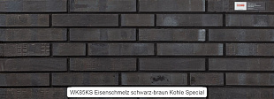Клинкерный кирпич  Westerwaelder Klinker WK85KS Eisenschmelz schwarz braun Kohle (290*90*52)
