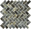 Керамогранит  / Италон / Italon / Stellaris / Стелларис / Мозаика Абсолют Блэк Кросс 31.5x29.7 / Madagascar Dark Mosaico Cross 31.5x29.7
