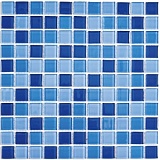 Blue wave-1 стеклянная мозаика 300*300