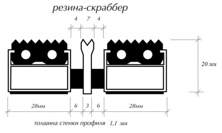 Бразис стандарт резина-скребок Y