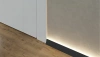 Микроплинтус Laconistiq /Световой/Light (под подсветку) Черный анодированный 25х16х5х2450мм, 7 зажимов в комплекте
