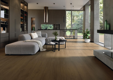 Керамогранит / Atlas Concorde / Энтайс/ Entice / Браунед Оак Элегант 18.5х150 матовый/Browned Oak Elegant 18.5x150 matt