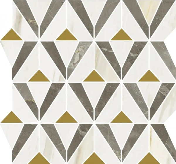 Керамогранит  / Италон / Italon / Stellaris / Стелларис / Мозаика Грэй Орфеус  33.8х31.5 / Grey Mosaico Orpheus  33.8х31.5