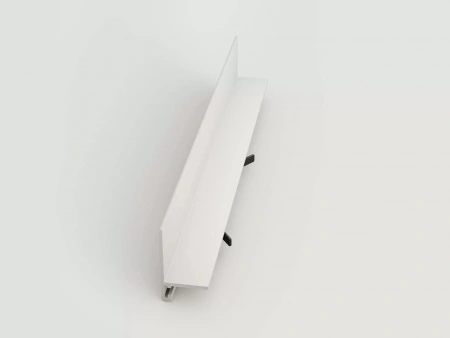 Микроплинтус LACONISTIQ /Микро-л/Micro-L угловой Белый муар RAL9016 (25,8х16,2х5х2450мм) 7 зажимов в комплекте