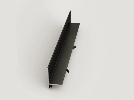 Микроплинтус LACONISTIQ /Микро-л/Micro-L угловой Чёрный анодированный (25,8х16,2х5х2450мм) 7 зажимов в комплекте